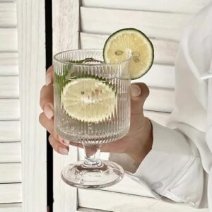 Forestamart Vintage Vertical Striped Wine Gla... - Image 7