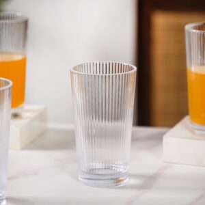 Nestasia Glass Set of 6 Tall Tumblers - Trans... - Image 10