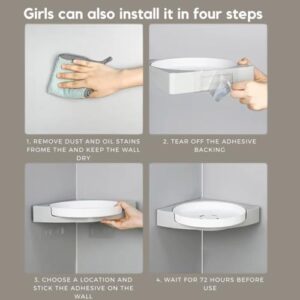 Plastic Self Adhesive Rotating Bathroom Shelf... - Image 9