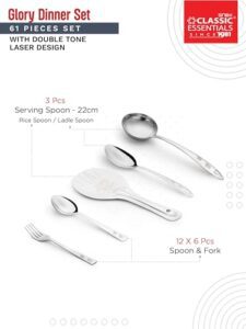 Classic Essentials Stainless Steel Dinner Set... - Image 4