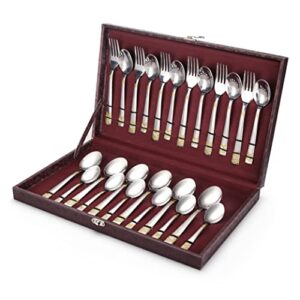 FnS RAGA 24 Karat Gold Plated 24 Pcs Cutlery ... - Image 2