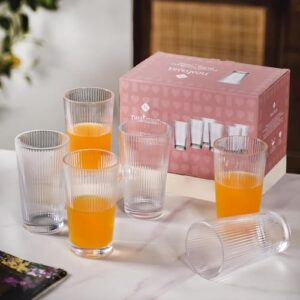 Nestasia Glass Set of 6 Tall Tumblers - Trans... - Image 3
