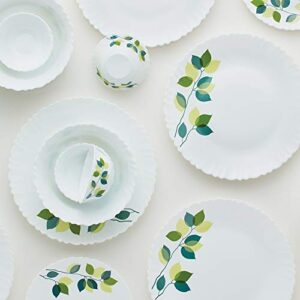 Larah by Borosil Green Leaves Silk Series Opa... - Image 2