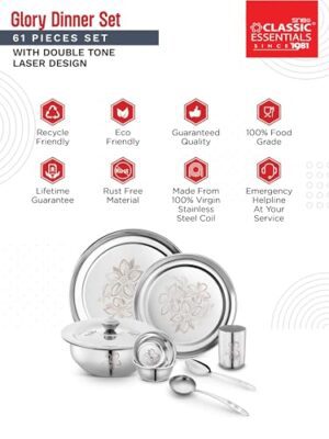 Classic Essentials Stainless Steel Dinner Set... - Image 7