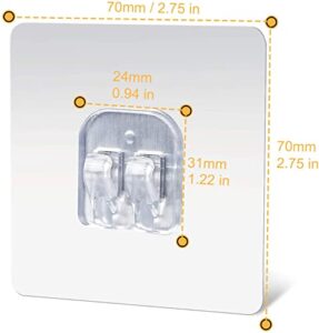 Honexa Plastic 4 Pieces Bathroom Shelf Adhesi... - Image 5