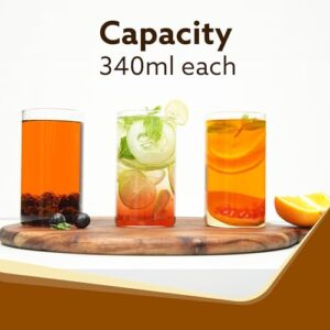 AGARO Elite 340 ml Glasses Set of 6, Transpar... - Image 3