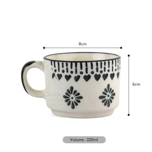 Classyo Ceramic Tea Cup Set of 6 for Tea, Mic... - Image 5