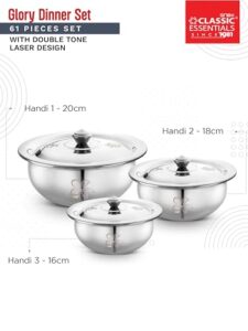 Classic Essentials Stainless Steel Dinner Set... - Image 5