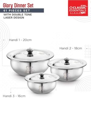Classic Essentials Stainless Steel Dinner Set... - Image 5