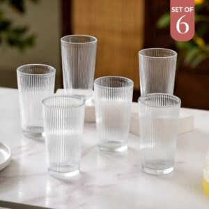 Nestasia Glass Set of 6 Tall Tumblers - Trans... - Image 8