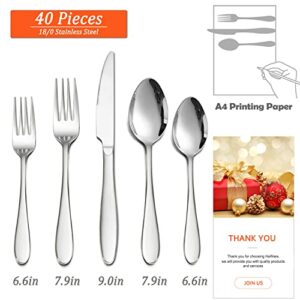 40-Piece Silverware Set, HaWare Stainless Ste... - Image 3