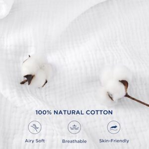 Bedsure 100% Cotton Muslin Large Throw Blanke... - Image 3