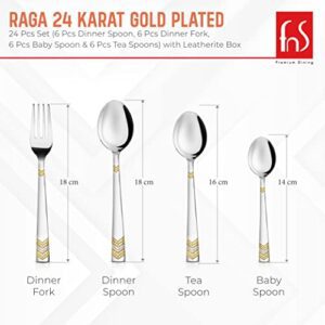 FnS RAGA 24 Karat Gold Plated 24 Pcs Cutlery ... - Image 3