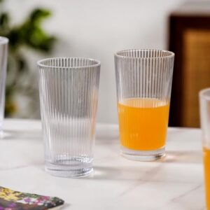 Nestasia Glass Set of 6 Tall Tumblers - Trans... - Image 5