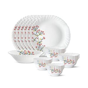 Larah by Borosil Red Bud Silk Series Opalware... - Image 2