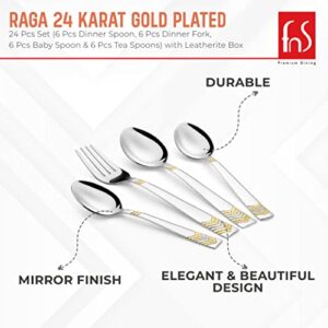 FnS RAGA 24 Karat Gold Plated 24 Pcs Cutlery ... - Image 5