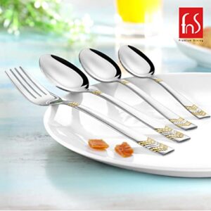 FnS RAGA 24 Karat Gold Plated 24 Pcs Cutlery ... - Image 7