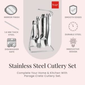 Parage 25 Pieces Creta Stainless Steel Cutler... - Image 8