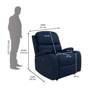 @home by Nilkamal Matt 1 Seater Fabric Manual... - Image 3