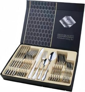 24-Piece Stainless Steel Cutlery Set, Mirror ... - Image 2