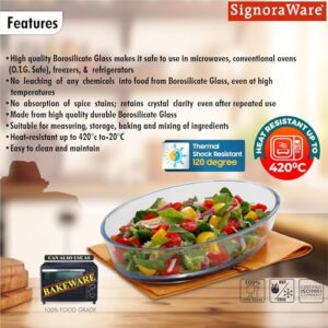 SIGNORA WARE Bake 'N' Serve Borosilicate Glas... - Image 5