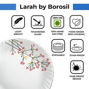 Larah by Borosil Red Bud Silk Series Opalware... - Image 8