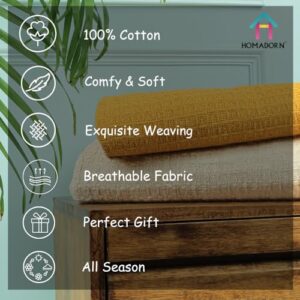 HOMADORN Waffle 100% Cotton Throw Blanket | T... - Image 7