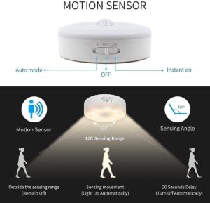 Bitnex Motion Sensor Light for Home (Pack of 2) with USB Charging Wireless Self Adhesive LED Body Induction Lamp Sensor Light for Wardrobe Lights with Sensor Night Light for Cupboard Stairs (White) - Image 2