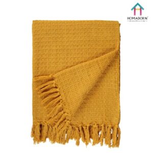 HOMADORN Waffle 100% Cotton Throw Blanket | T... - Image 5