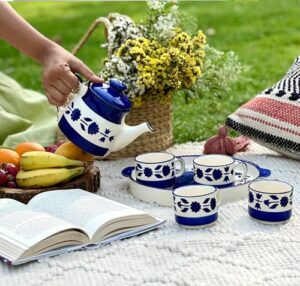 Praahi Lifestyle Tea Cup Set with Kettle & Se... - Image 3