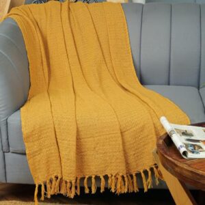 HOMADORN Waffle 100% Cotton Throw Blanket | T... - Image 2