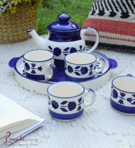 Praahi Lifestyle Tea Cup Set with Kettle & Se... - Image 5