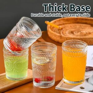 BINZO Drinking Glasses, Clear, Set of 6, 350 ... - Image 4