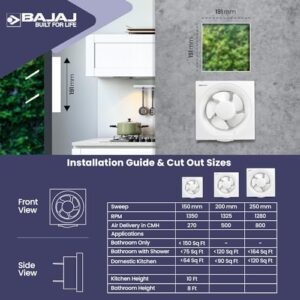 Bajaj AirOut 150 MM 4 Star Dom Exhaust Fan | ... - Image 5