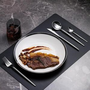 WE-CEF 24 pcs Flatware Set, Silver Silverware... - Image 5