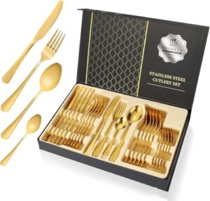 24-Piece Stainless Steel Cutlery Set, Mirror ... - Image 2