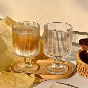 Forestamart Vintage Vertical Striped Wine Gla... - Image 6