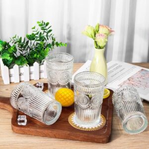 BINZO Drinking Glasses, Clear, Set of 6, 350 ... - Image 5