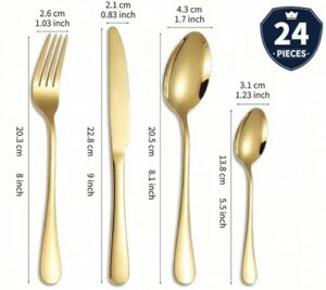 24-Piece Stainless Steel Cutlery Set, Mirror ... - Image 4