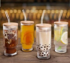 KiKiluxxa Glass Coffee Mug with Straw Green T... - Image 5