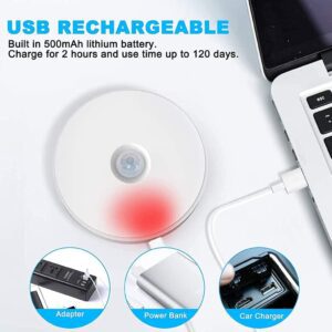 One94Store Motion Sensor Light for Home with USB Charging Self Adhesive Led Nightlight Rechargeable Body Sensor Wall Light for Bedroom, Stairs (Cool White, Pack of 2) - Plastic - Image 7