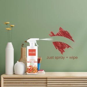 "Person using a kitchen cleaner spray on a greasy stovetop for a spotless shine"