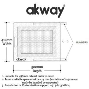 AKWAY Beechwood Wicker Basket With Partition ... - Image 4
