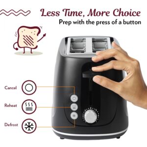 Borosil Krispy Pop-up Toaster, Black, 2-Slice... - Image 6