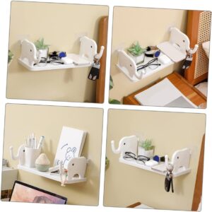 MOXSTAR Floating Shelf, Wall Mounted for Bathroom Rack self Adhesive for Storage Shelf Bathroom Organizer Without Drill (Elephant) - Image 3