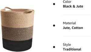 RUGSZONE® Wicker Laundry Hamper Tall Laundry ... - Image 6
