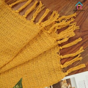 HOMADORN Waffle 100% Cotton Throw Blanket | T... - Image 3