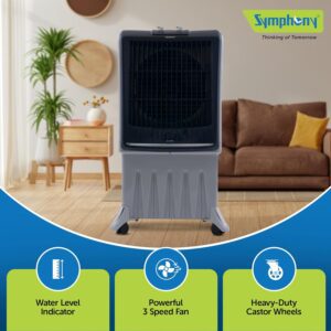 Symphony Silenzo 100 | India's Silent Air Cooler | | 3-Side Honeycomb Pads | i-Pure + Technology | 170W | CFD technology | Easy-Fill Water Tank | 1 Year Warranty - Image 8