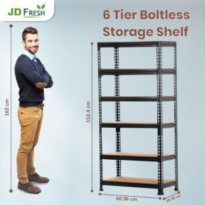 JD FRESH 6 Shelf Iron Rack for Storage/Adjust... - Image 4
