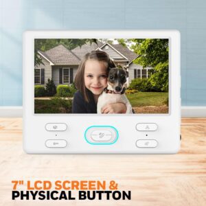 IMPACT BY HONEYWELL Analog Video Door Phone/Bell with 7" TFT LCD Screen & Physical ButtonI 1080p ResolutionI 2-Way Audio TalkI IR Night Vision with Color LED'sI BuiltIn Mic & Loudspeaker - Image 4